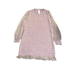 Ever New Lilac Dress‎ US Size 20 Feminine Ruffle Purple Paisley Wedding Garden